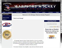 Tablet Screenshot of michiganwarriorshockey.com